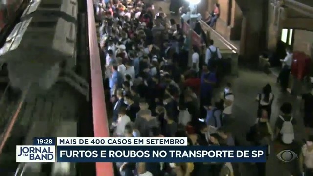 Mais de 400 casos em setembro: furtos e roubos no transporte de SP Reprodução TV