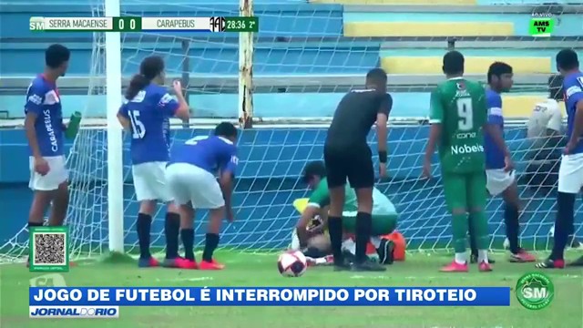 Tiroteio interrompe jogo de futebol