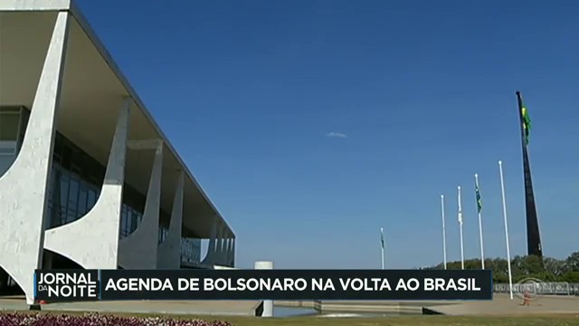 Bolsonaro volta ao Brasil  Reprodução TV