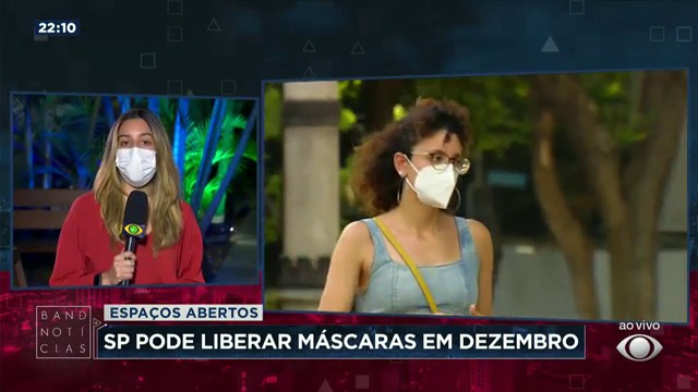 São Paulo pode liberar máscaras em dezembro Reprodução TV