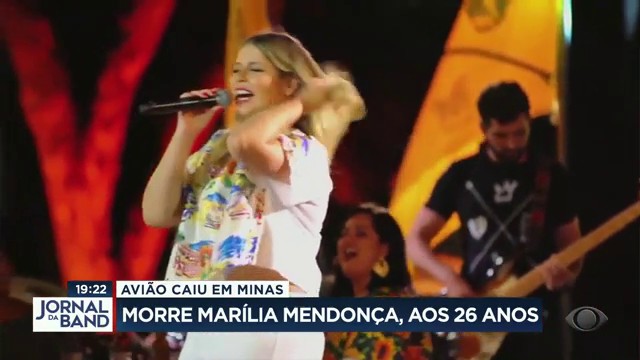  Morre Marília Mendonça, aos 26 anos Reprodução TV