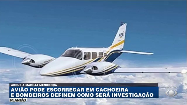 Bombeiros buscam alternativas para fazer perícia em avião Reprodução TV