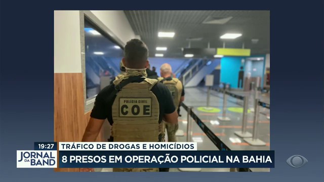 8 presos em operação policial na Bahia Reprodução TV