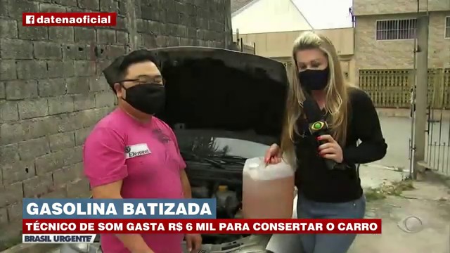 Técnico de som coloca gasolina batizada e gasta R$ 6 mil para consertar o c Reprodução TV