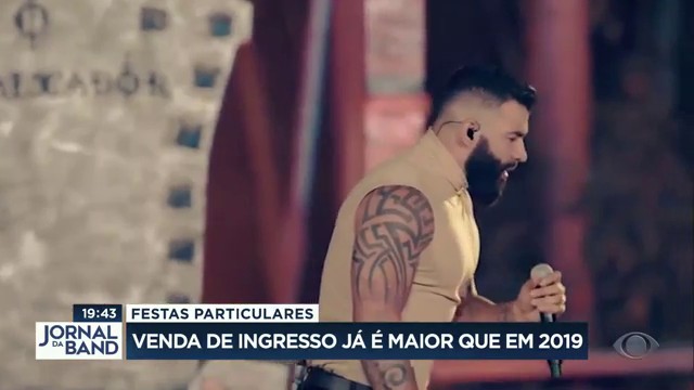 Festas particulares: venda de ingressos já é maior que em 2019 Reprodução TV