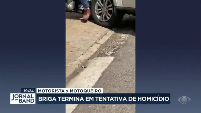 Briga de trânsito termina em tentativa de homicídio  Reprodução TV