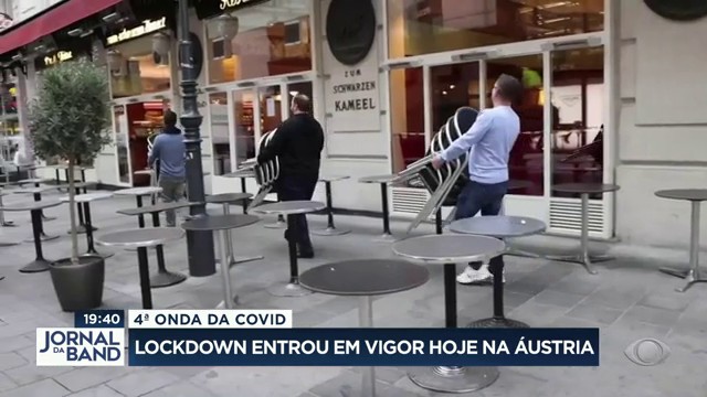 Protestos na Europa: lockdown entrou em vigor na Áustria Reprodução TV