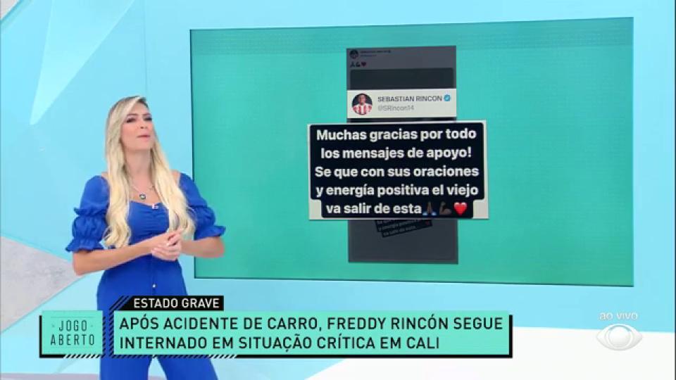 Freddy Rincón é internado em estado grave após acidente de carro