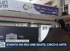 evento no Rio une skate, circo e arte