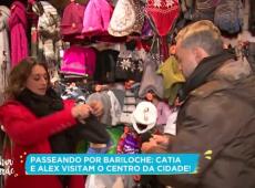 Catia Fonseca vai às compras em Bariloche, na Argentina