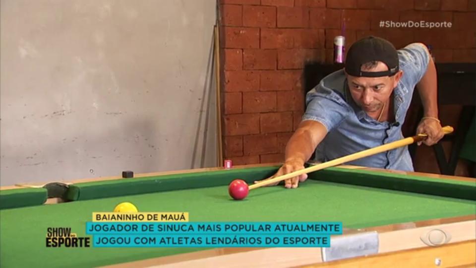 Baianinho de MAUÁ, o melhor jogador de sinuquinha do Brasil em ação 