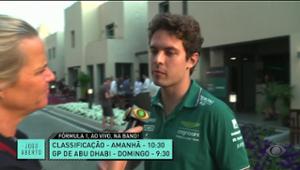 F1: Felipe Drugovich fica em segundo lugar no TL1 do GP de Abu Dhabi