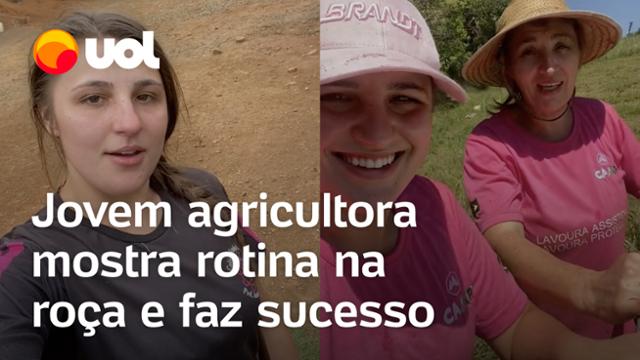 Jovem agricultora faz sucesso nas redes ao mostrar rotina na roça; veja vídeos