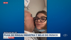Filha de Mingau registra1º beijo do músico, que segue na UTI