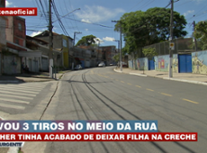 Mulher leva três tiros após deixar filha na creche
