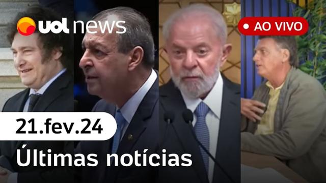 UOL News 1ª Edição com Fabíola Cidral, Josias de Souza e Tales Faria 21/02/24
