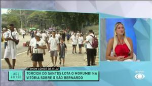 Denílson e Renata Fan elogiam partida do Santos com recorde de público
