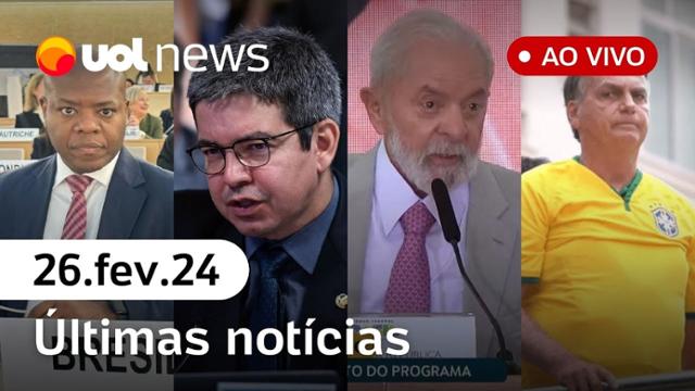 UOL News 2ª Edição com Diego Sarza, Sakamoto, Ronilso Pacheco e Randolfe Rodrigues 26/02/24