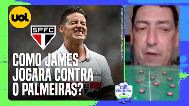 PVC mostra como James Rodríguez jogará no clássico entre São Paulo e Palmeiras