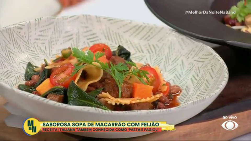 Chef Rodrigo Oliveira Ensina Deliciosa Sopa De Macarrão Com Feijão | Band