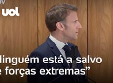 Macron cita 8 de janeiro e elogia instituições brasileiras: ‘Força da democ