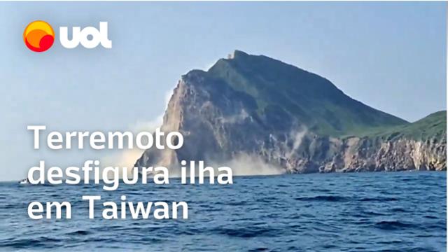 Ilha da tartaruga é desfigurada por terremoto em Taiwan; veja vídeo
