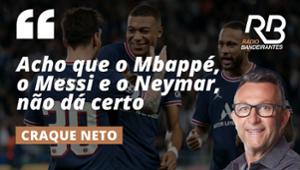 Craque Neto avalia o ataque do PSG, em 2021, de Messi, Mbappé e Neymar