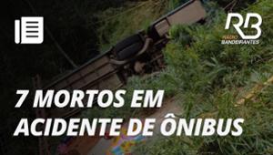 Acidente de ônibus turístico deixa 7 MORTOS em Minas Gerais