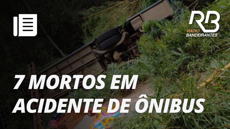Acidente de ônibus turístico deixa 7 MORTOS em Minas Gerais
