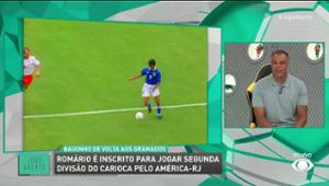 Denílson brinca com Romário inscrito para jogar na segunda do Carioca