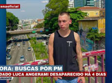 Polícia segue em busca do soldado Luca Angerami