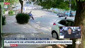 Vídeo flagra motorista bêbado atropelando motociclistas