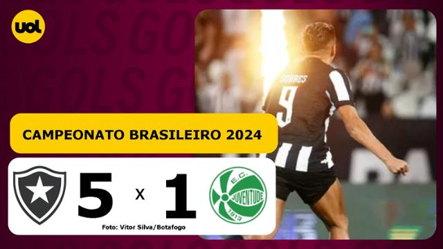 Botafogo 5 X 1 Juventude _ CAMPEONATO BRASILEIRO 2024; VEJA OS GOLS ...