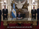 Milei anuncia superávit trimestral de 0,2% do PIB na Argentina
