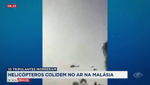 Colisão de helicópteros deixa 10 mortos na Malásia
