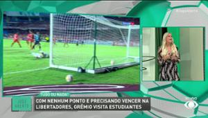 Renata Fan vê Grêmio em situação delicada na Libertadores: "vacilou!"