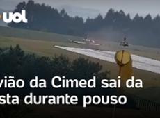 Vídeo mostra momento em que avião da Cimed sai da pista durante pouso em Er