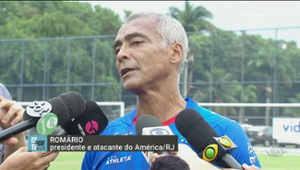 Romário faz primeira atividade pelo América: "Continuo odiando treinar"