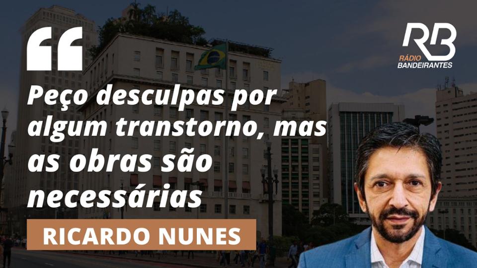 Ricardo Nunes fala sobre o número de obras na cidade de São Paulo