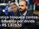 Eduardo Bolsonaro tem contas bloqueadas por dívida de R$ 1.025,33, decide J