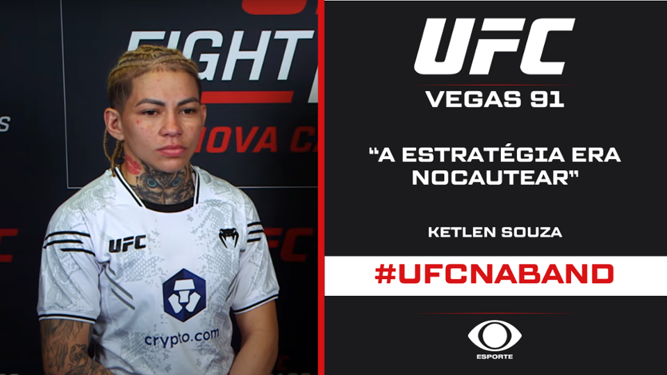 UFC Vegas 91 |  "Eu me senti em casa", disse Ketlen Souza após a vitória