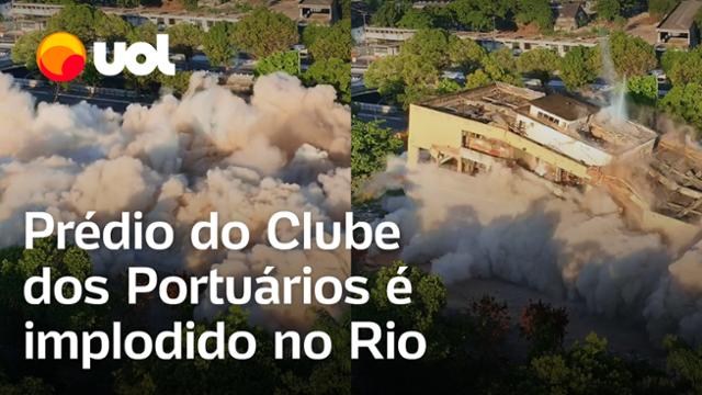 Prédio histórico do antigo Clube dos Portuários é implodido no Rio