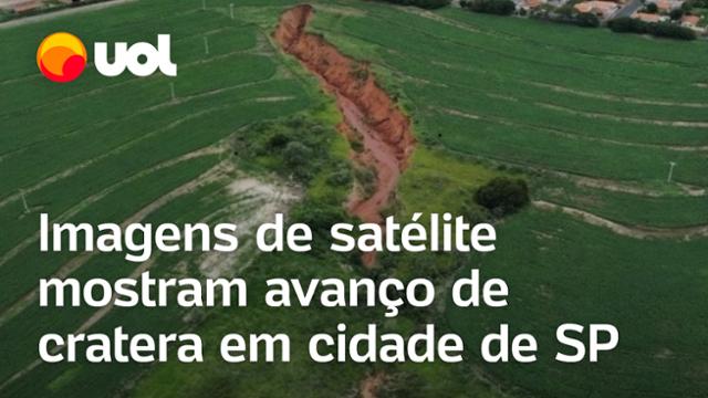 Voçoroca em SP: Imagens de satélite mostram avanço de cratera que assusta moradores da região; vídeo