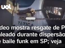Vídeo mostra resgate de PM baleado durante dispersão de baile funk em SP; v