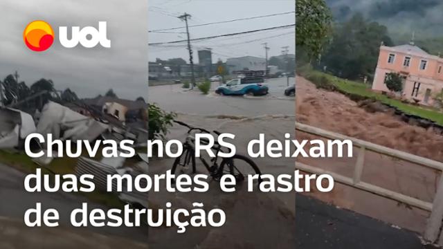 Chuvas no RS deixam duas mortes e rastro de destruição; mais de 200 pessoas foram para abrigos
