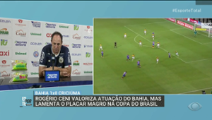 Ceni valoriza atuação do Bahia e lamenta placar magro na Copa do Brasil