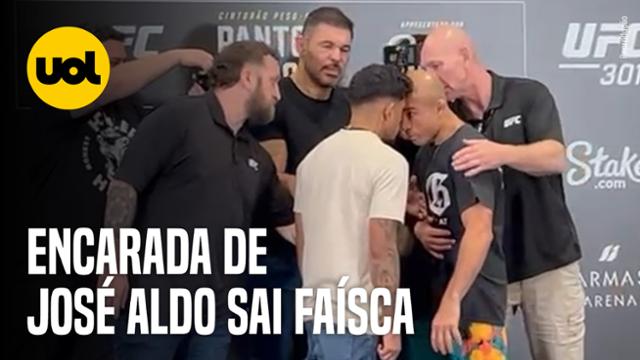ENCARADA DE JOSÉ ALDO COM AMERICANO SAI FAÍSCA ANTES DE UFC RIO