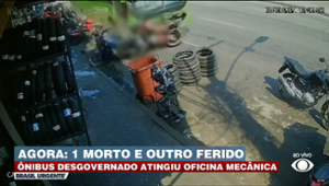 Ônibus desgovernado atinge oficina mecânica e mata uma pessoa no RJ