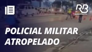 Motociclista fura bloqueio e ATROPELA PM em São Paulo I Manhã Bandeirantes