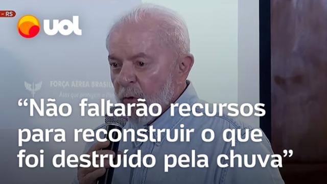 Chuvas no RS: Lula diz que não faltarão recursos federais para resgates e reparação de danos; vídeo